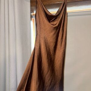 Princess Polly Bronze Satin Dress